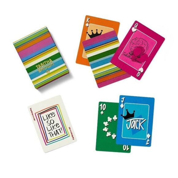 Tabitha Brown Striped Playing Cards - Picture 1 of 5